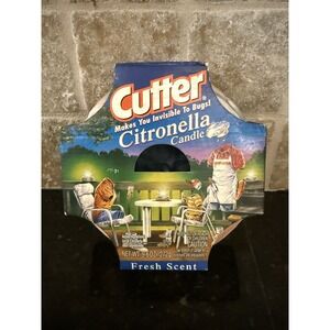 Vintage Cutter Citronella Fresh Scent Candle "Makes You Invisible to Bugs" NEW